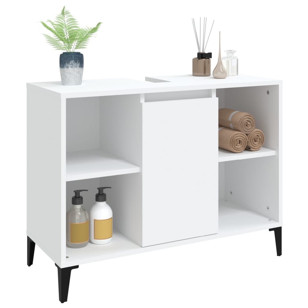 vidaXL Szafka pod umywalkę, biała, 80x33x60 cm