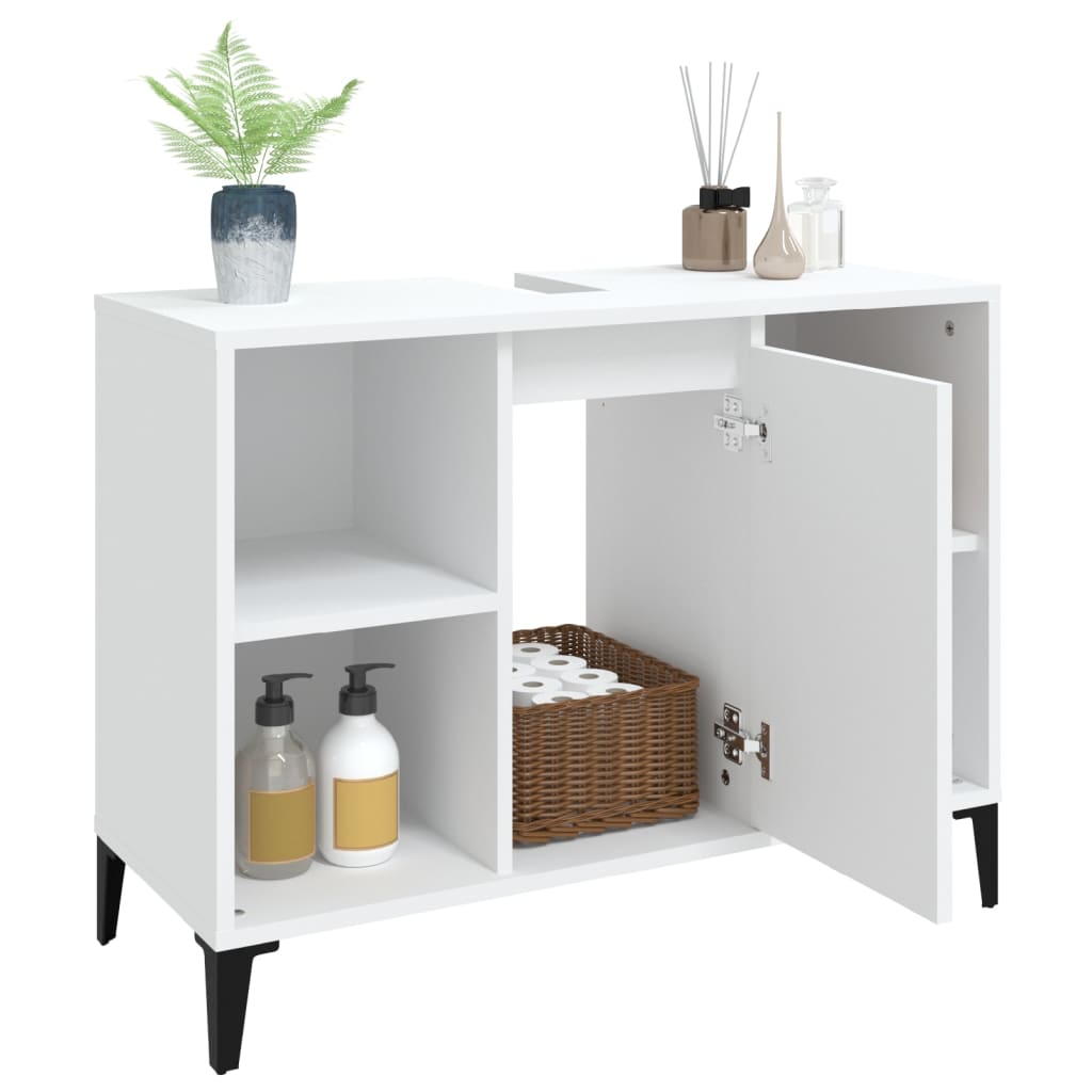 vidaXL Szafka pod umywalkę, biała, 80x33x60 cm