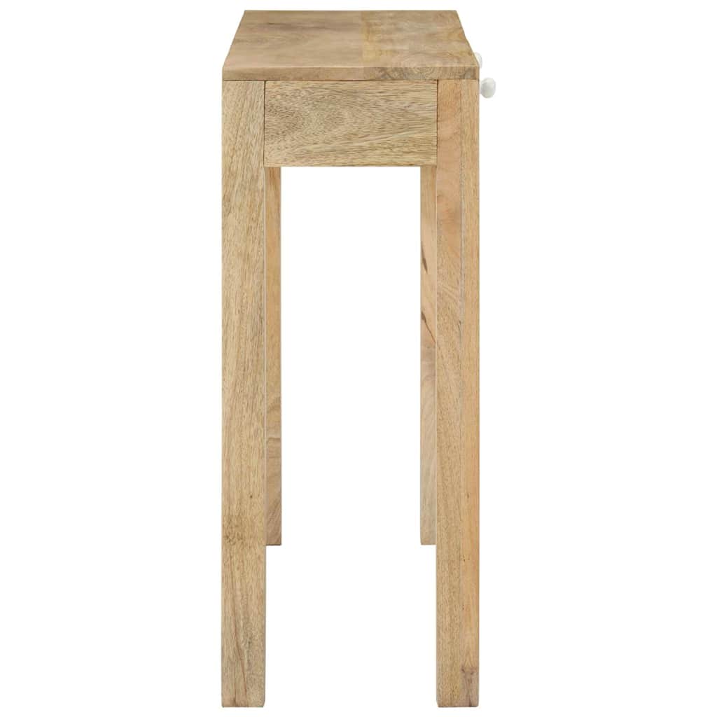 vidaXL Stolik konsolowy, 110x30x75 cm, bielone drewno mango