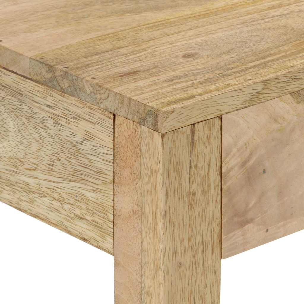vidaXL Stolik konsolowy, 110x30x75 cm, bielone drewno mango
