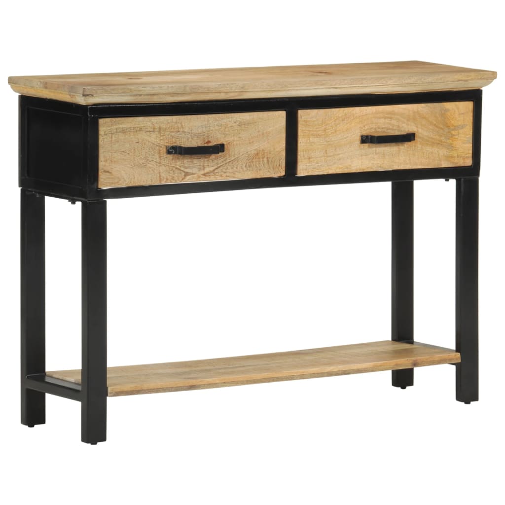 vidaXL Stolik konsolowy, 110x30x75 cm, surowe drewno mango