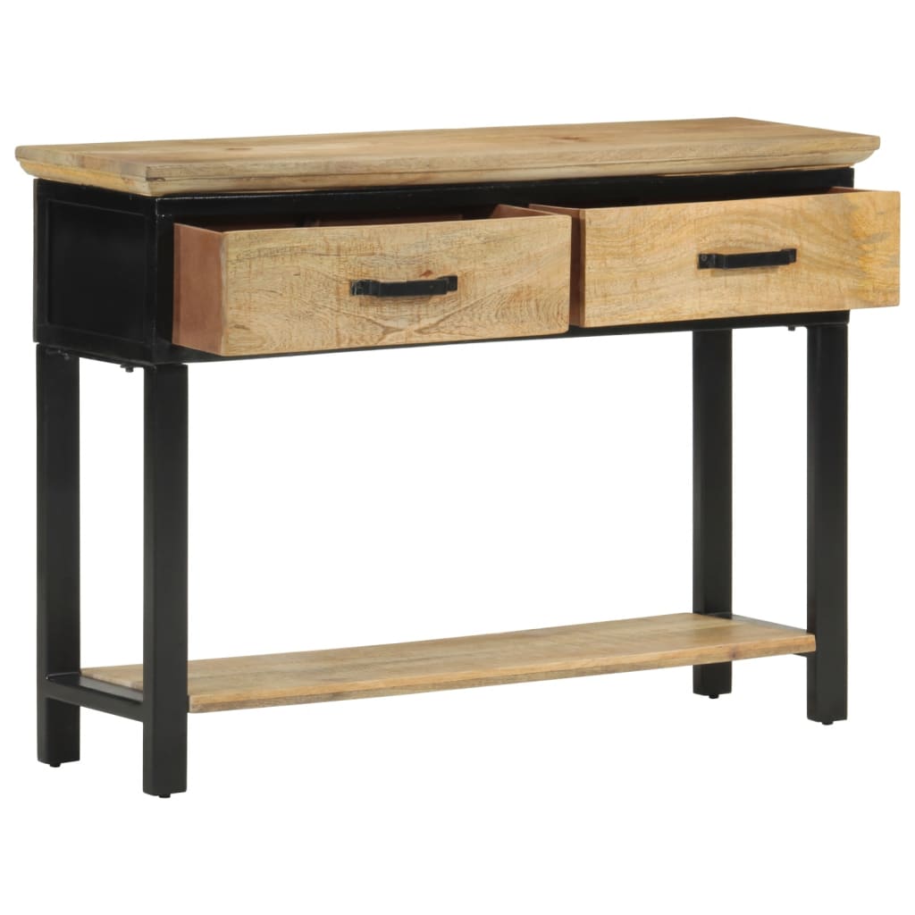 vidaXL Stolik konsolowy, 110x30x75 cm, surowe drewno mango