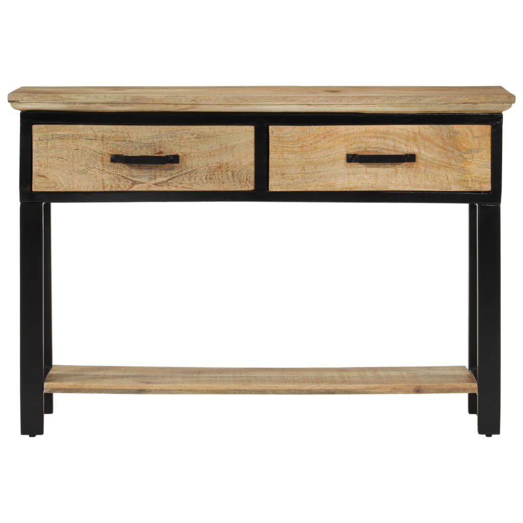 vidaXL Stolik konsolowy, 110x30x75 cm, surowe drewno mango