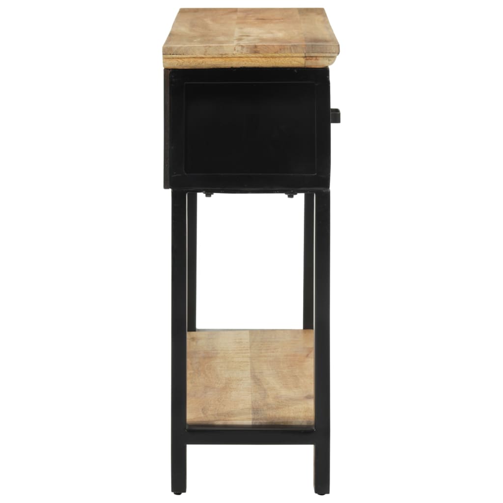 vidaXL Stolik konsolowy, 110x30x75 cm, surowe drewno mango