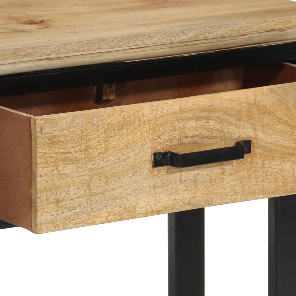 vidaXL Stolik konsolowy, 110x30x75 cm, surowe drewno mango