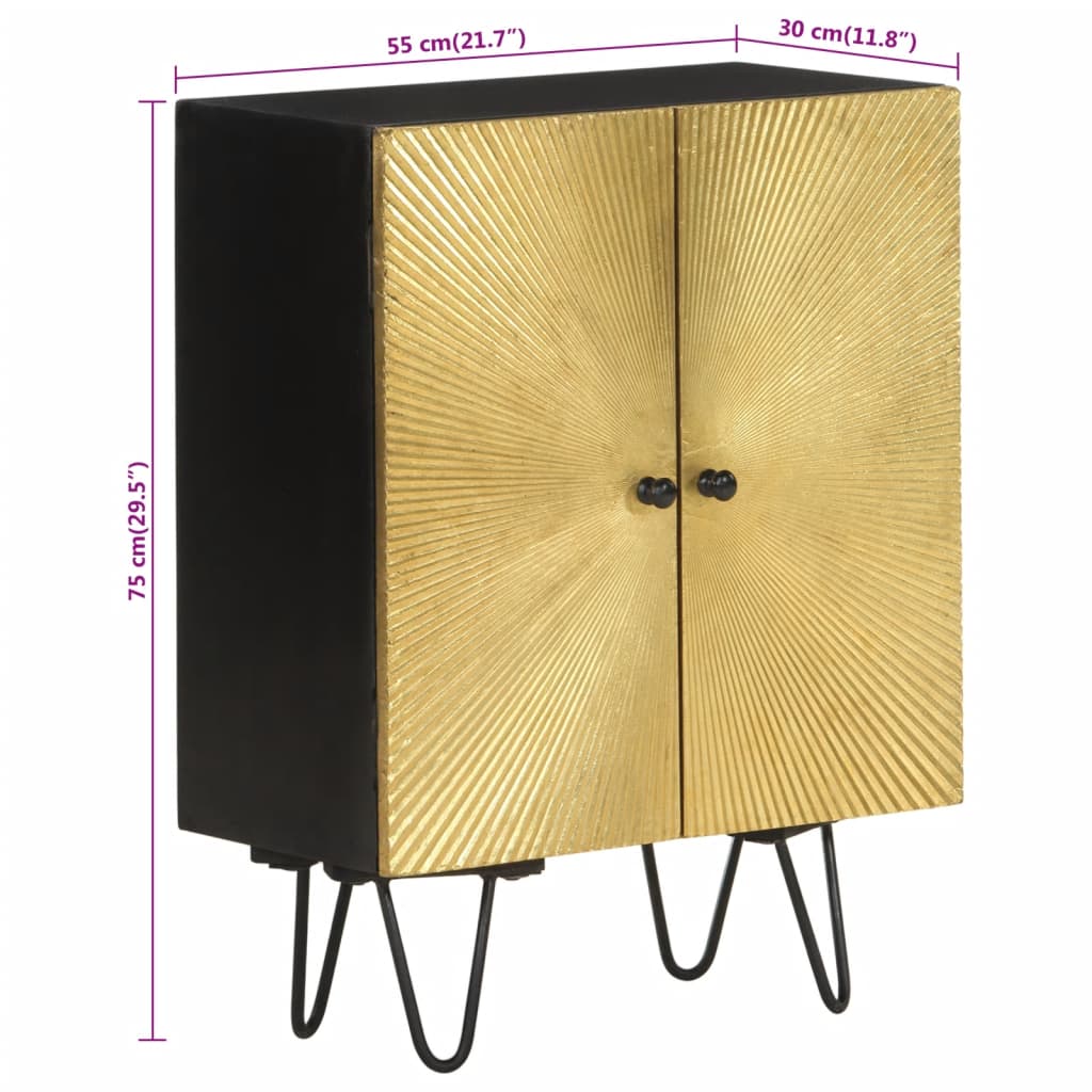 vidaXL Komoda, 55x30x75 cm, lite drewno mango