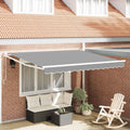 vidaXL Markiza chowana Biały 300 x 250 cm Aluminium