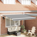 vidaXL Markiza chowana Biały 350 x 250 cm Aluminium
