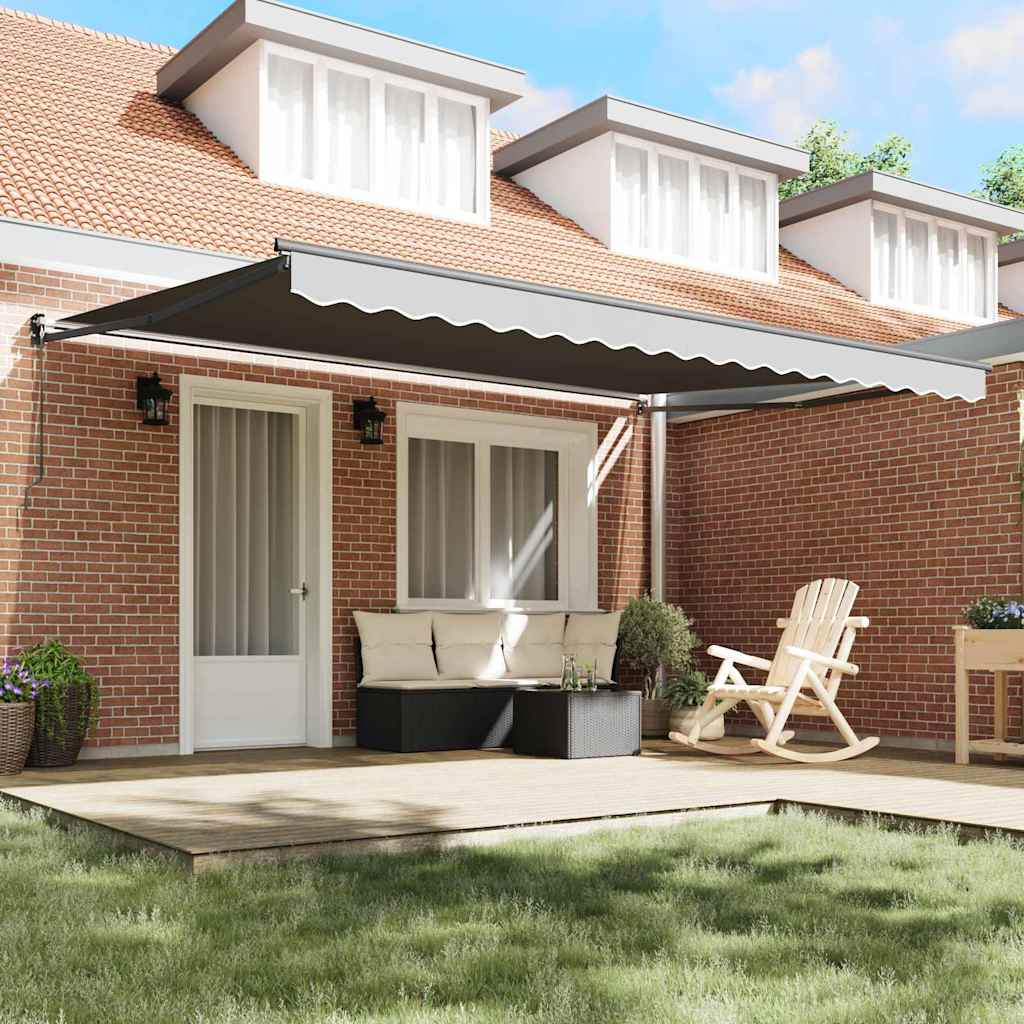 vidaXL Manual Awning Frame 4,5 x 3 m antracytowy