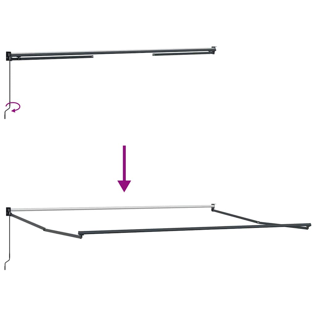 vidaXL Manual Awning Frame 4,5 x 3 m antracytowy