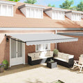 vidaXL Electric Awning Frame 4,5 x 3 m antracytowy