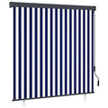 vidaXL Roleta Niebieski i biały 180 x 250 cm Materiał i Aluminium