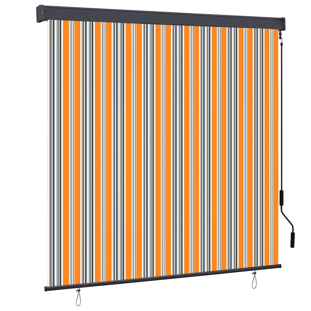 vidaXL Roleta Żółty i Niebieski 180 x 250 cm Materiał i Aluminium
