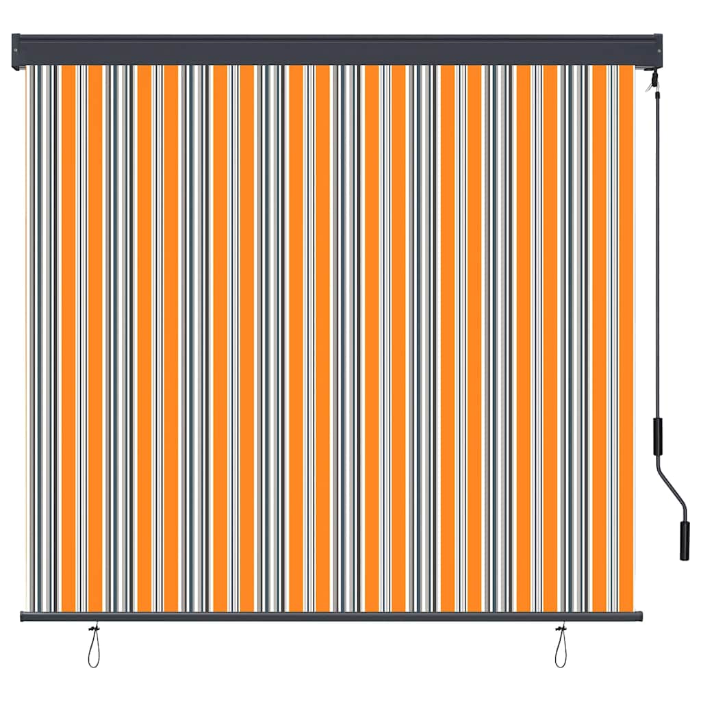 vidaXL Roleta Żółty i Niebieski 180 x 250 cm Materiał i Aluminium