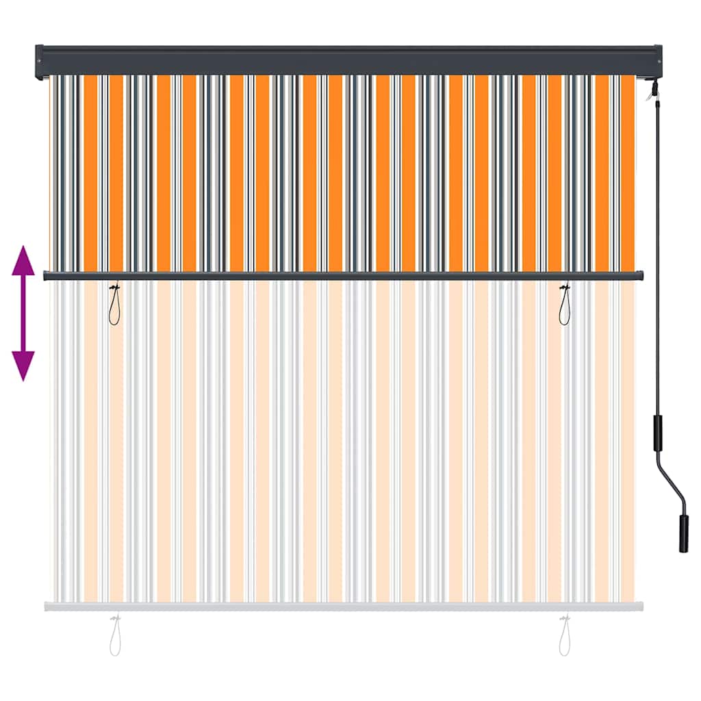 vidaXL Roleta Żółty i Niebieski 180 x 250 cm Materiał i Aluminium