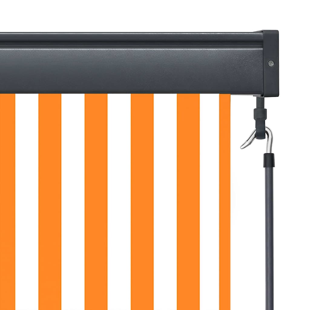 vidaXL Roleta Biały i Pomarańczowy 180 x 250 cm Materiał i Aluminium
