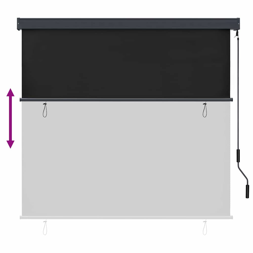 vidaXL Roleta antracytowy 180 x 250 cm Materiał i Aluminium