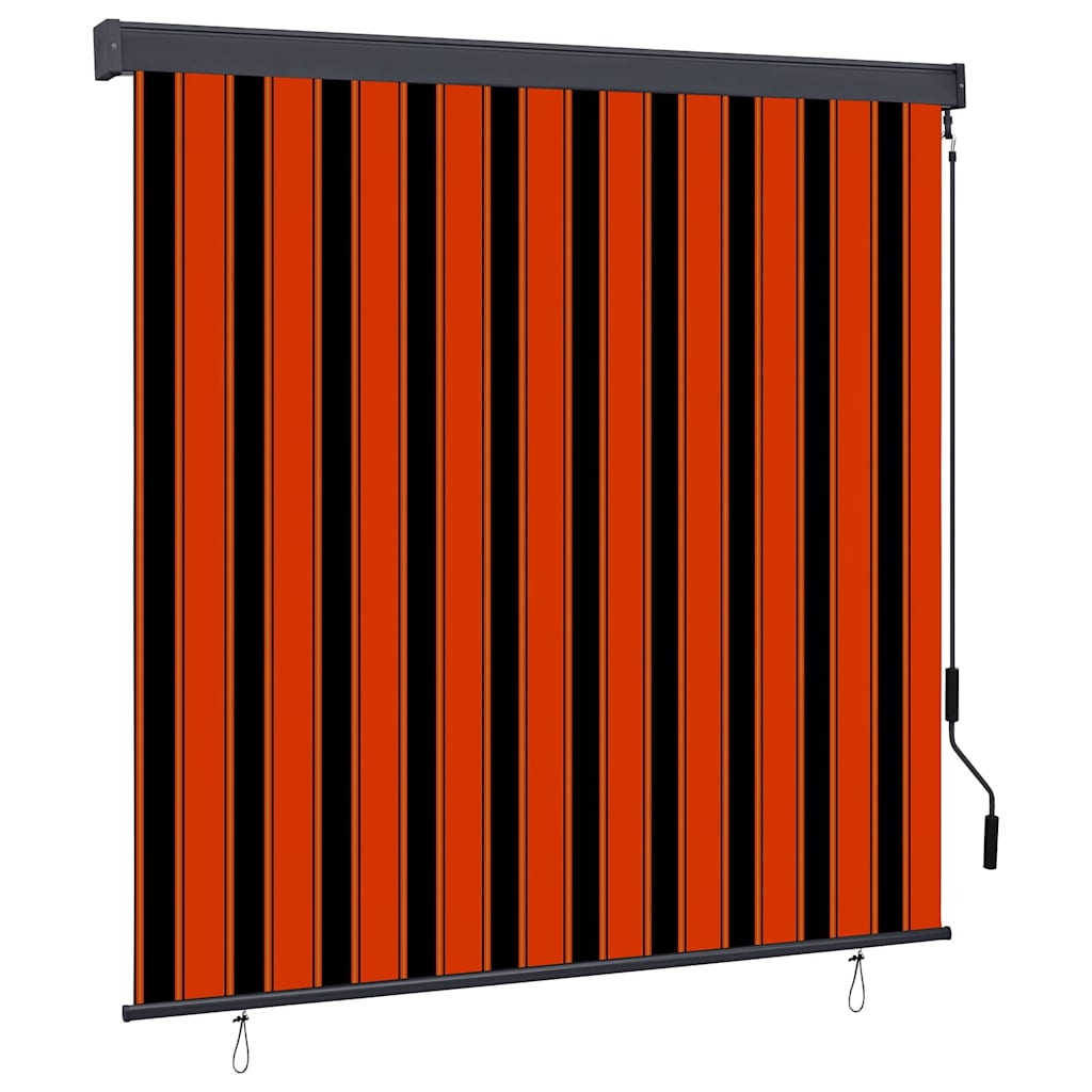 vidaXL Roleta Pomarańczowy i brązowy 180 x 250 cm Materiał i Aluminium