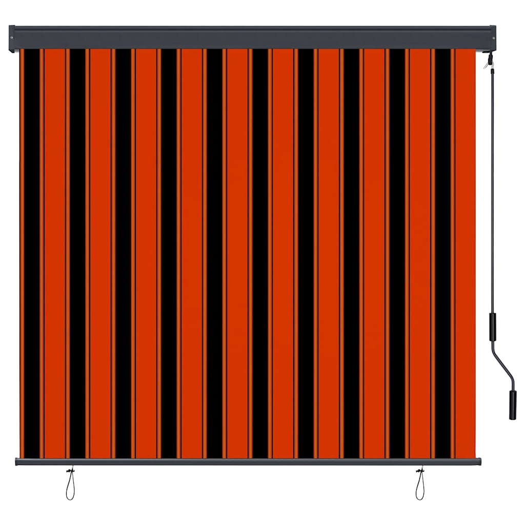 vidaXL Roleta Pomarańczowy i brązowy 180 x 250 cm Materiał i Aluminium