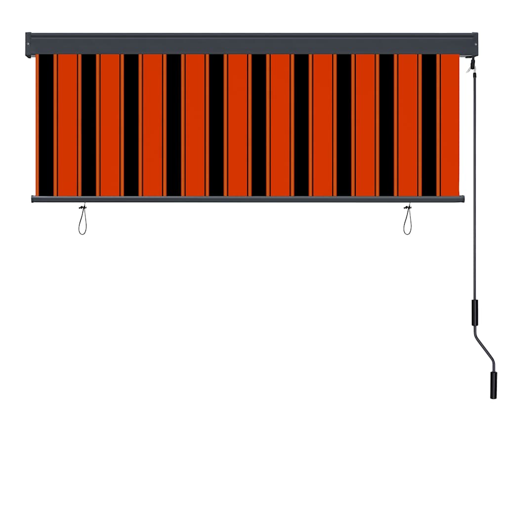 vidaXL Roleta Pomarańczowy i brązowy 180 x 250 cm Materiał i Aluminium
