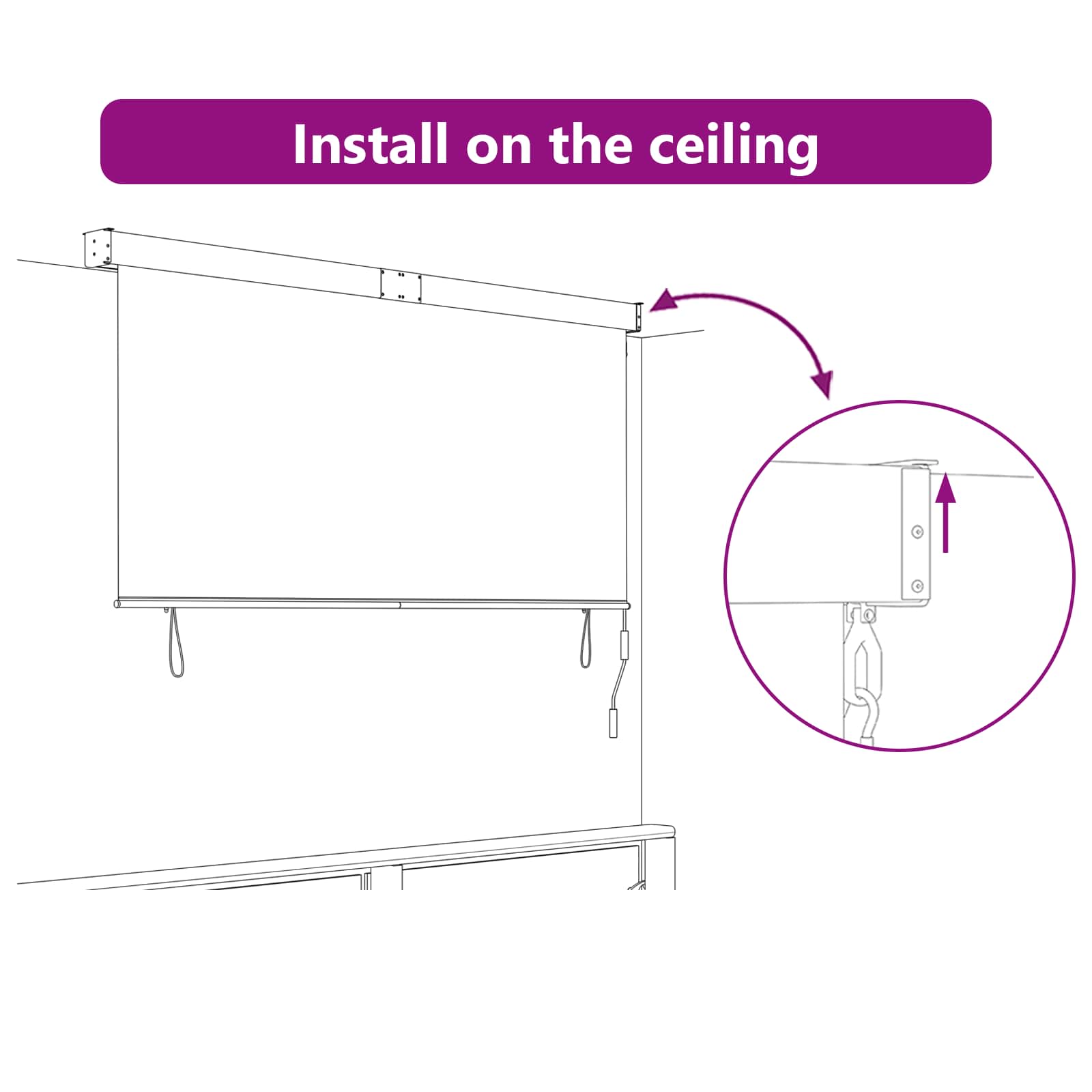 vidaXL Roleta Żółty i Niebieski 200 x 250 cm Materiał i Aluminium