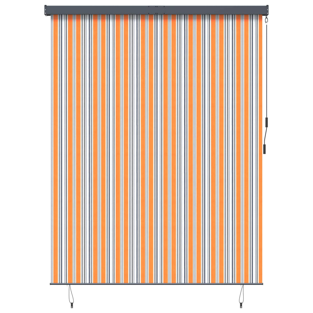 vidaXL Roleta Żółty i Niebieski 200 x 250 cm Materiał i Aluminium