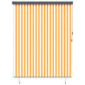 vidaXL Roleta Biały i Pomarańczowy 200 x 250 cm Materiał i Aluminium