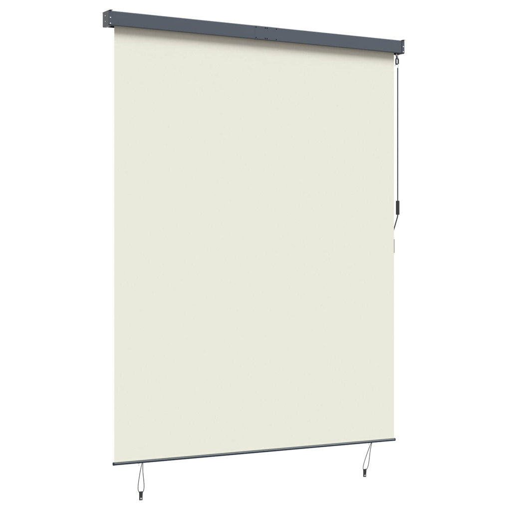 vidaXL Roleta kremowy 200 x 250 cm Materiał i Aluminium