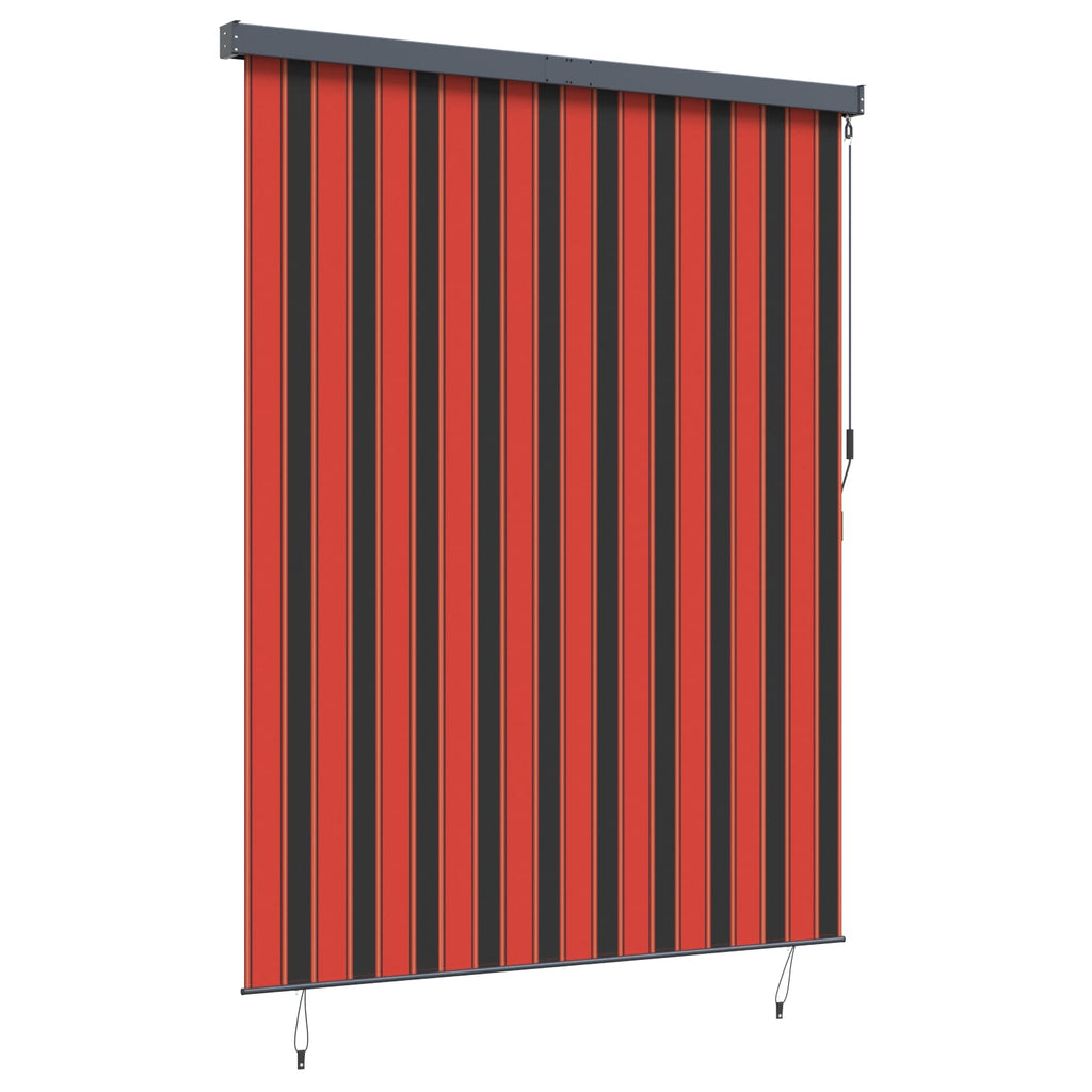 vidaXL Roleta Pomarańczowy i brązowy 200 x 250 cm Materiał i Aluminium
