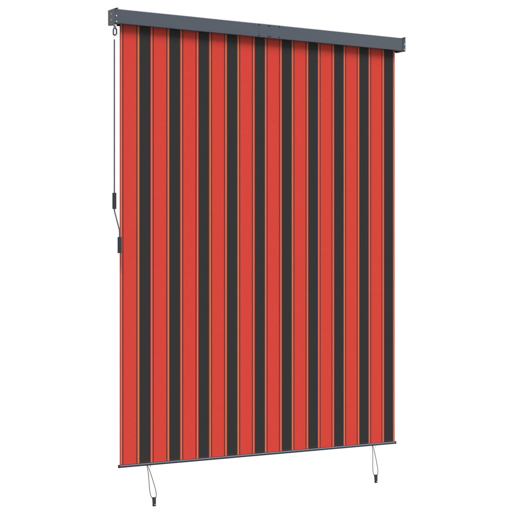 vidaXL Roleta Pomarańczowy i brązowy 200 x 250 cm Materiał i Aluminium
