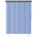 vidaXL Roleta Niebieski i biały 200 x 250 cm Materiał i Aluminium