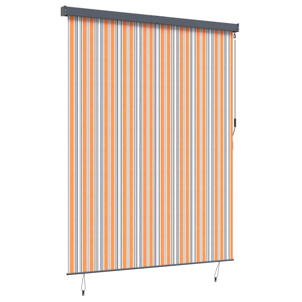 vidaXL Roleta Żółty i Niebieski 200 x 250 cm Materiał i Aluminium