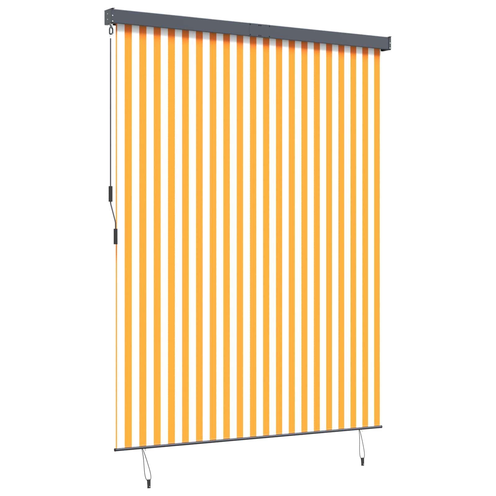 vidaXL Roleta Biały i Pomarańczowy 200 x 250 cm Materiał i Aluminium