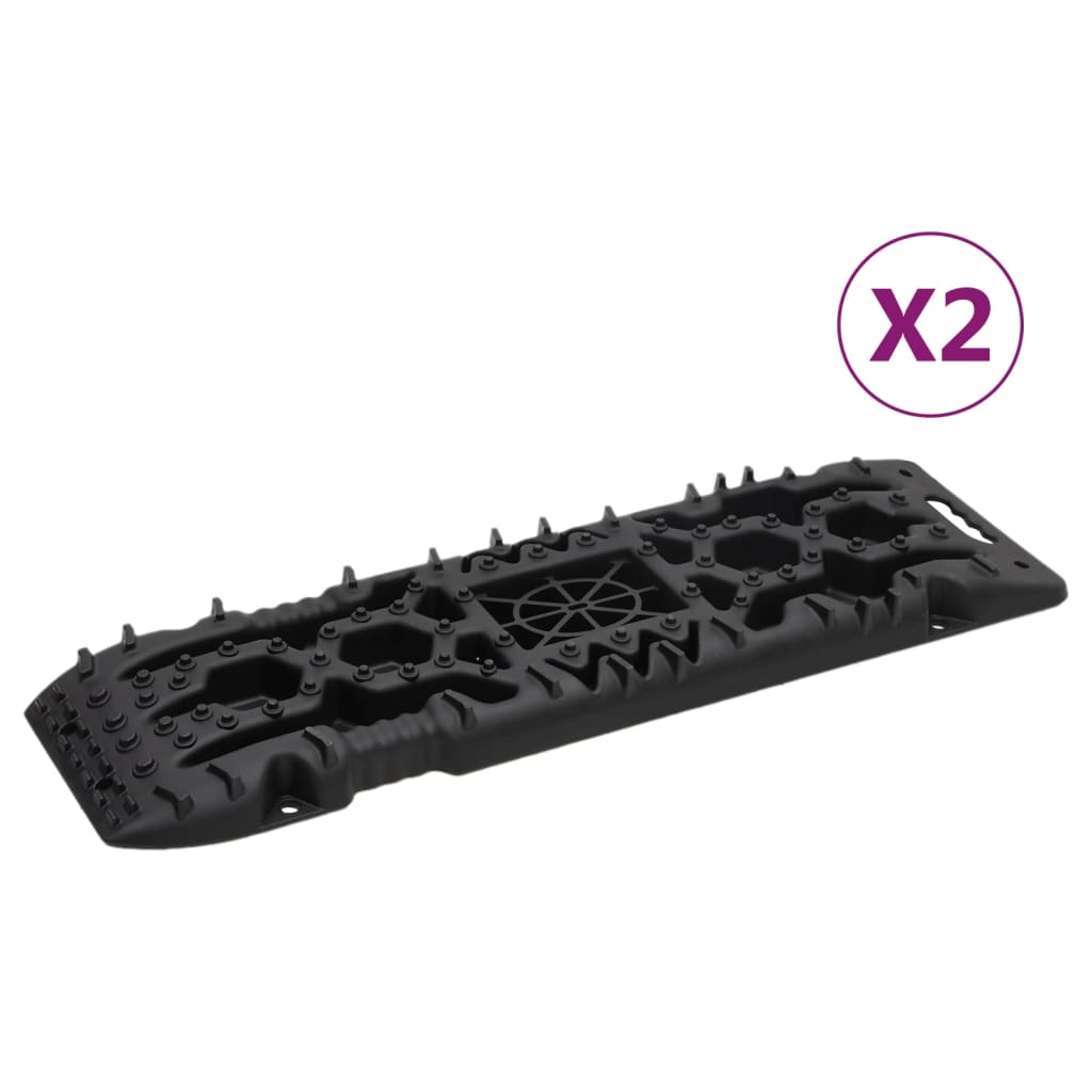 vidaXL Trapy, 2 szt., czarne, 107x31x7 cm, nylon