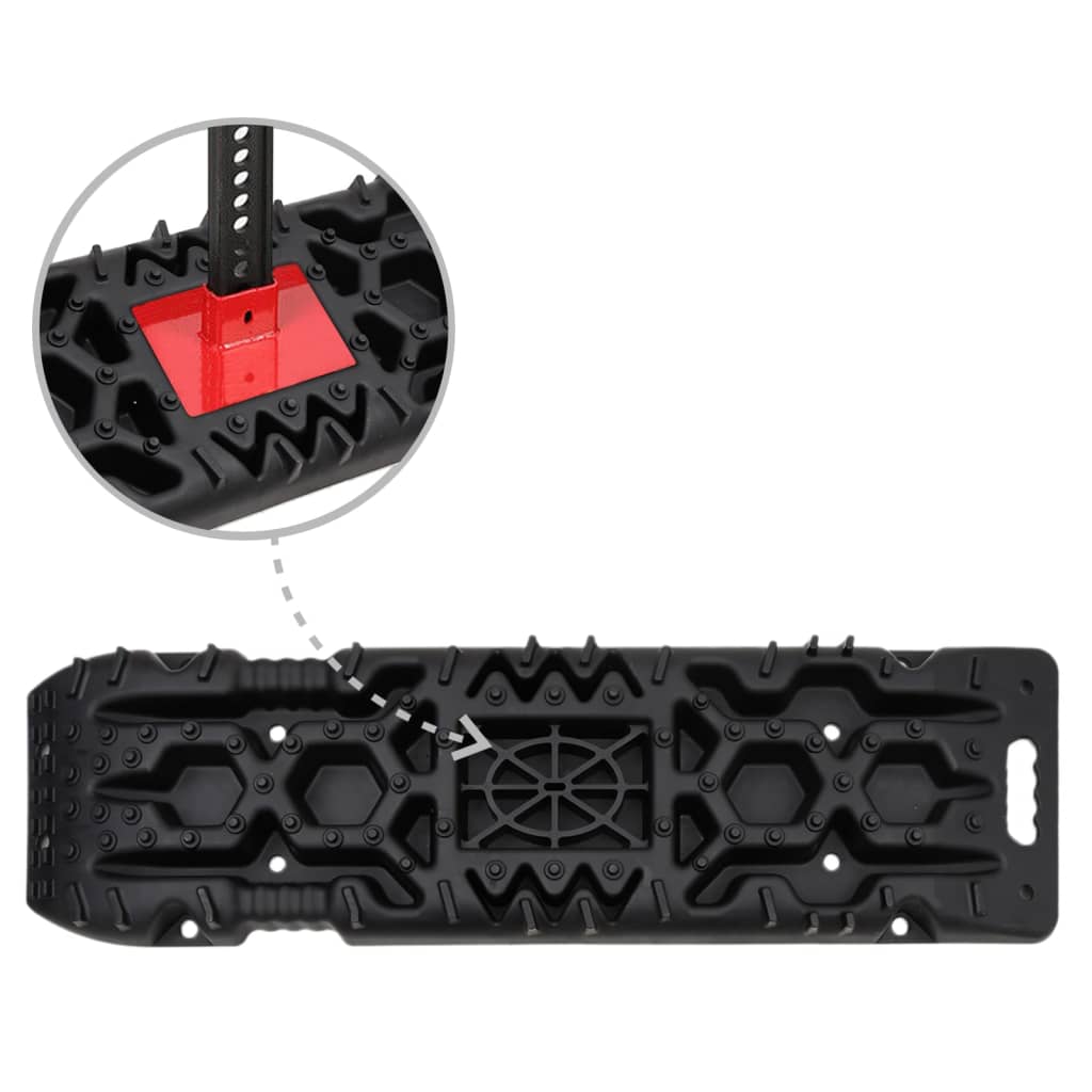 vidaXL Trapy, 2 szt., czarne, 107x31x7 cm, nylon