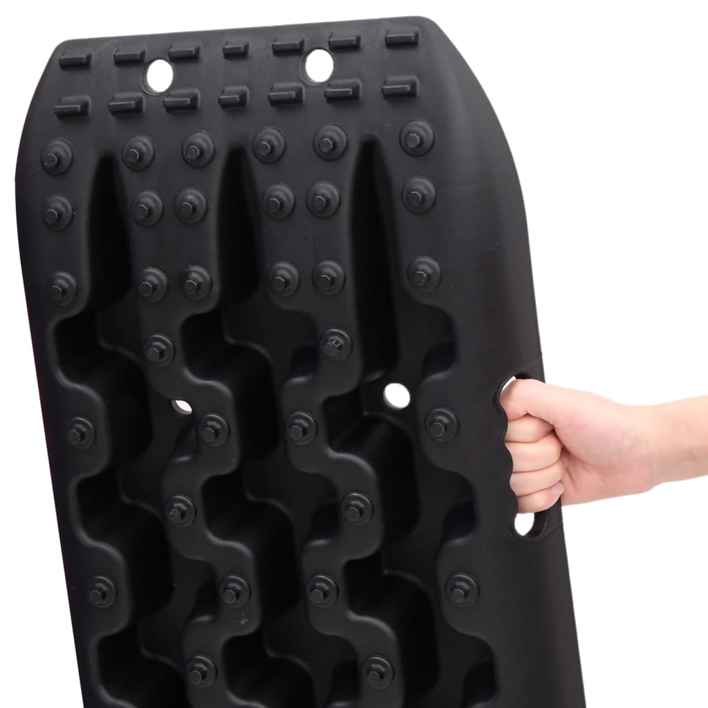 vidaXL Trapy, 2 szt., czarne, 106x30,5x7 cm, nylon