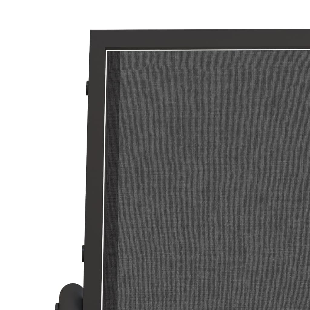 vidaXL Ogrodowy fotel bujany, czarny, 61x76x87 cm, textilene i stal