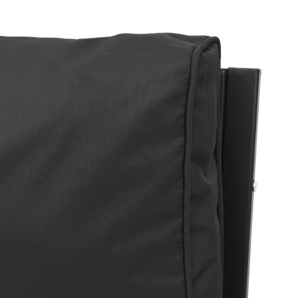 vidaXL Krzesła ogrodowe z szarymi poduszkami, 2 szt, 60x74x79 cm, stal
