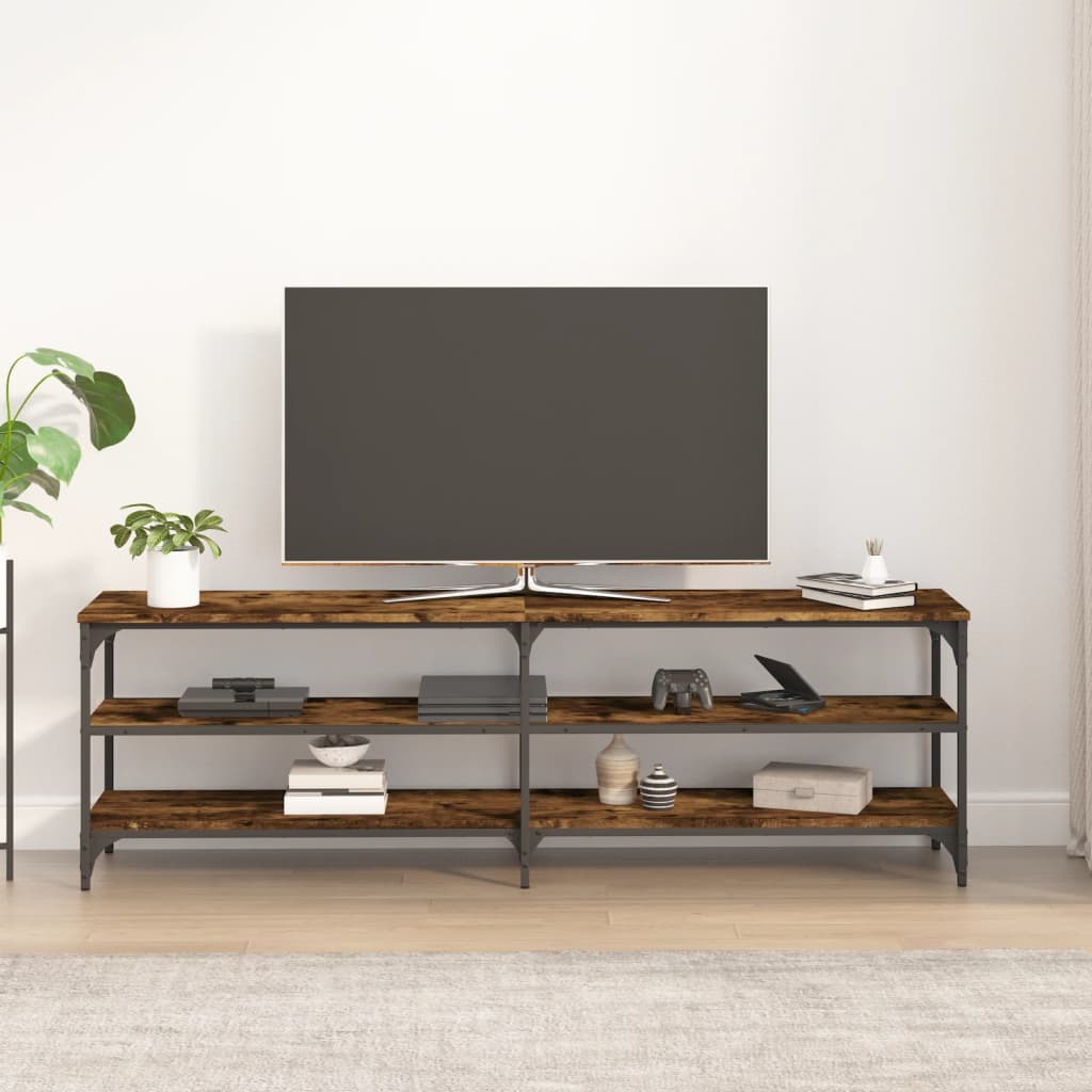 vidaXL Szafka pod TV, przydymiony dąb, 160x30x50 cm