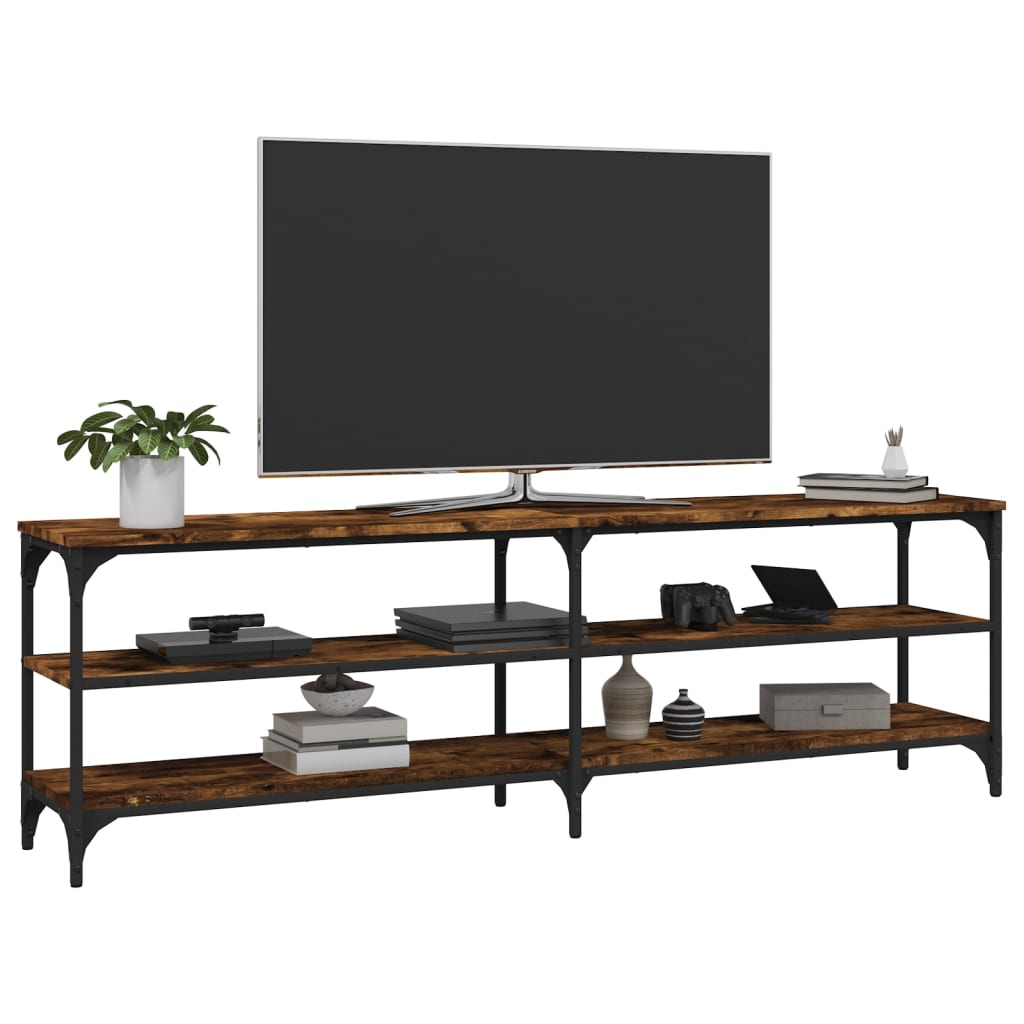 vidaXL Szafka pod TV, przydymiony dąb, 160x30x50 cm