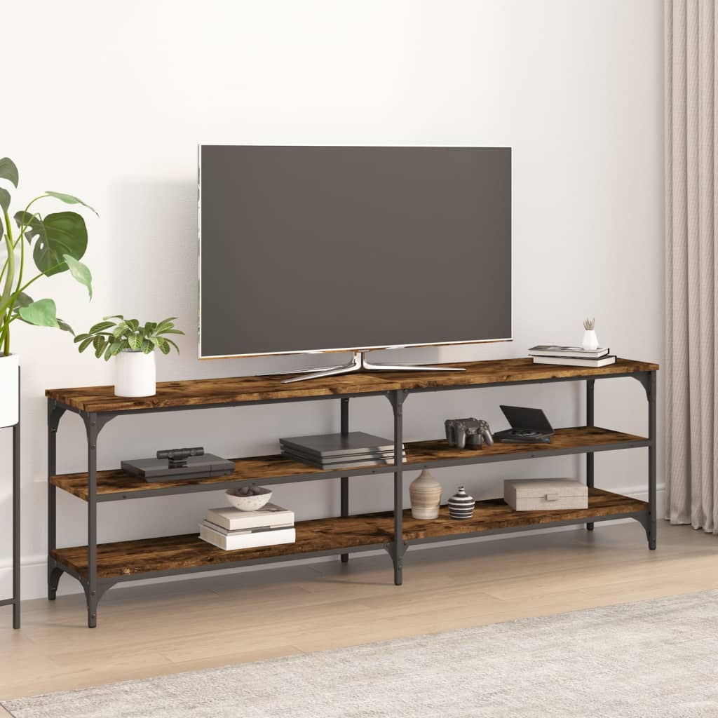 vidaXL Szafka pod TV, przydymiony dąb, 160x30x50 cm