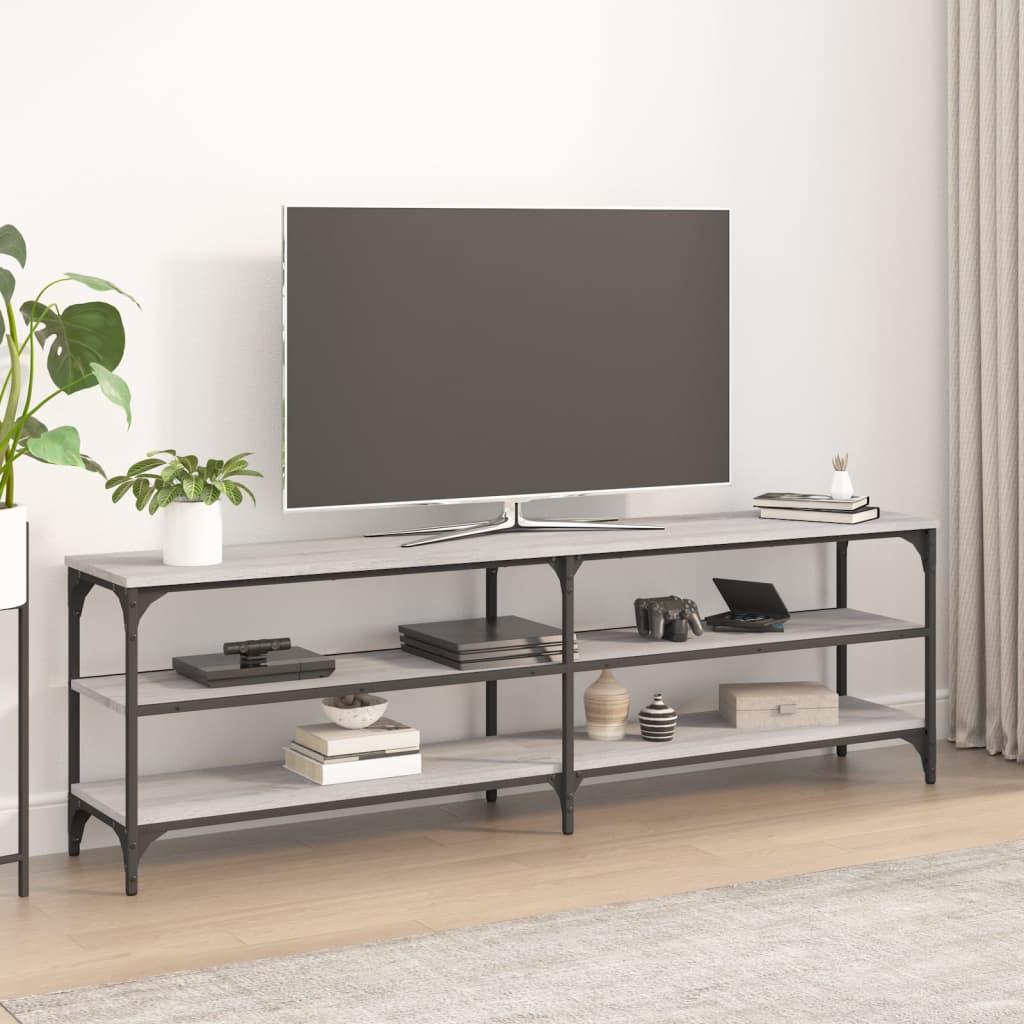 vidaXL Szafka pod telewizor, szary dąb sonoma, 160x30x50 cm