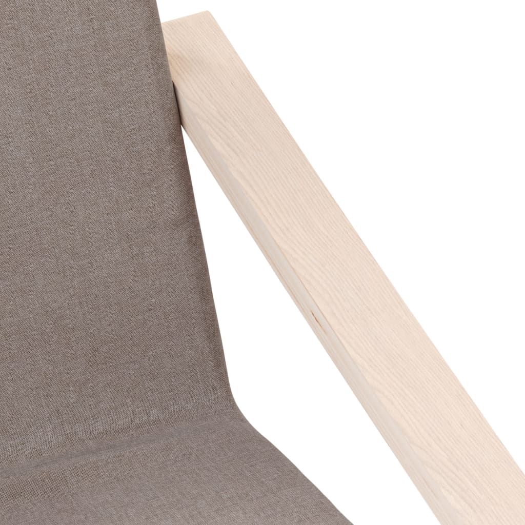 vidaXL Fotel wypoczynkowy, kolor taupe, obity tkaniną
