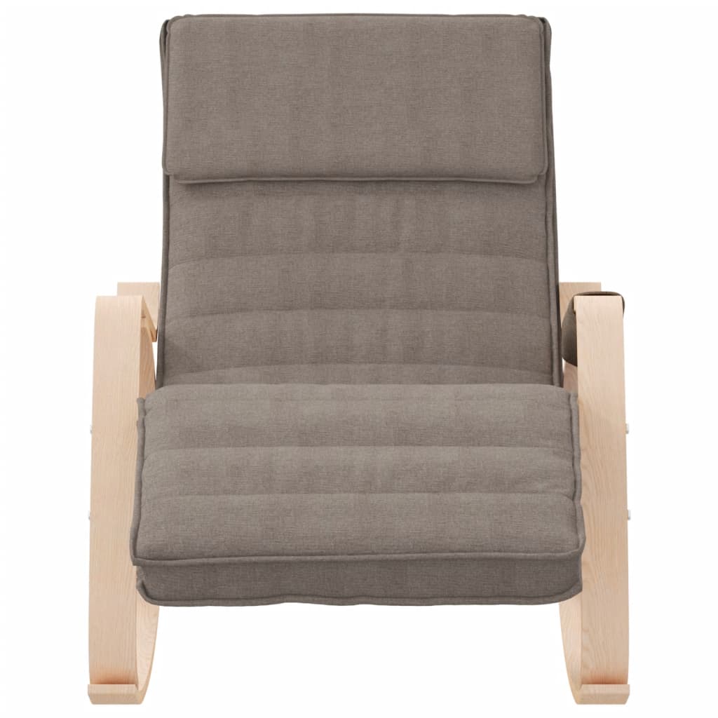 vidaXL Fotel bujany, kolor taupe, tapicerowany tkaniną
