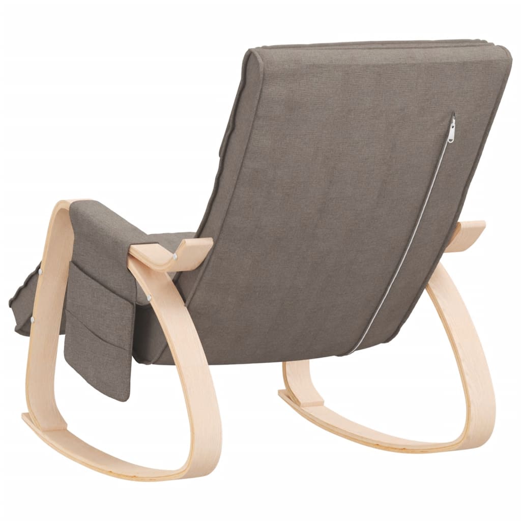 vidaXL Fotel bujany, kolor taupe, tapicerowany tkaniną