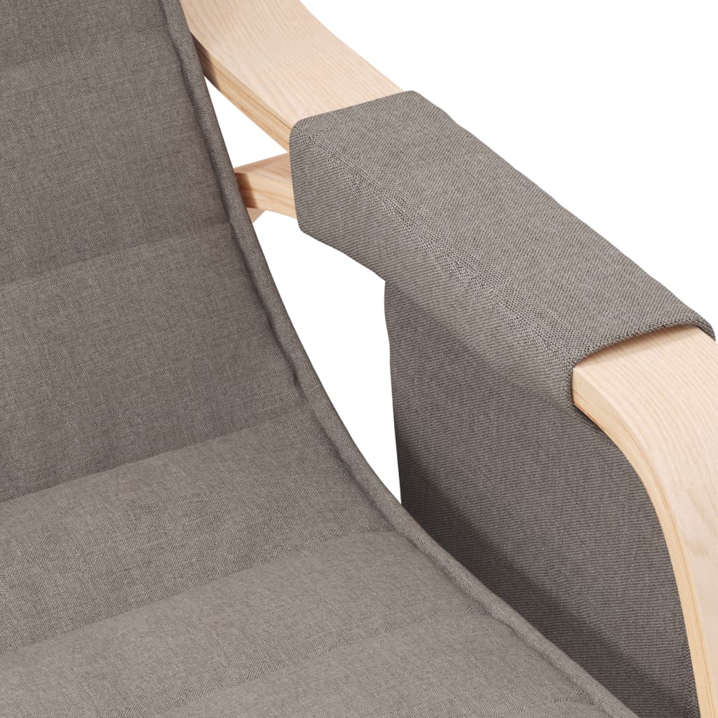 vidaXL Fotel bujany, kolor taupe, tapicerowany tkaniną