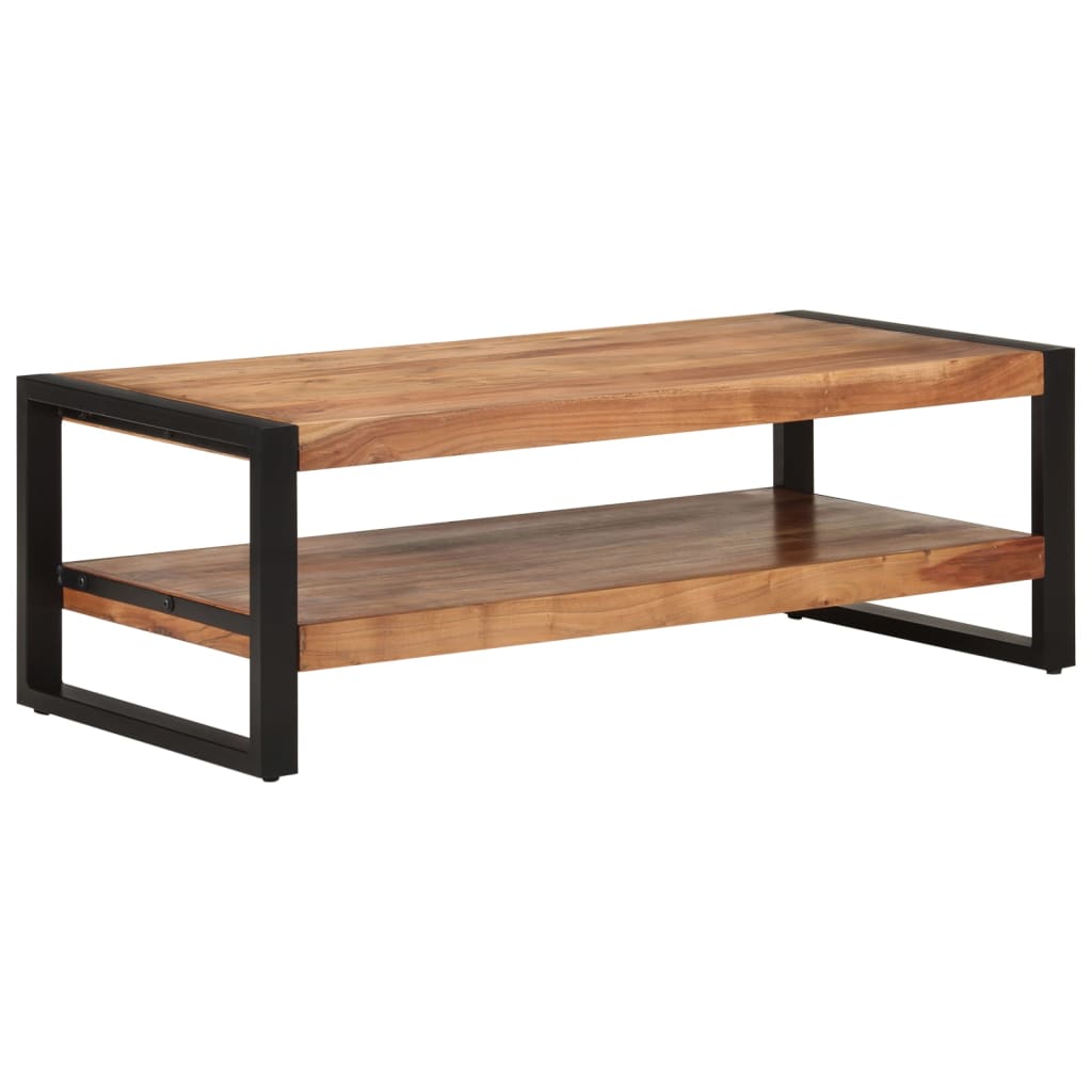 vidaXL Stolik kawowy, 120x55x40 cm, lite drewno akacjowe