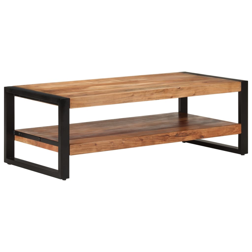 vidaXL Stolik kawowy, 120x55x40 cm, lite drewno akacjowe