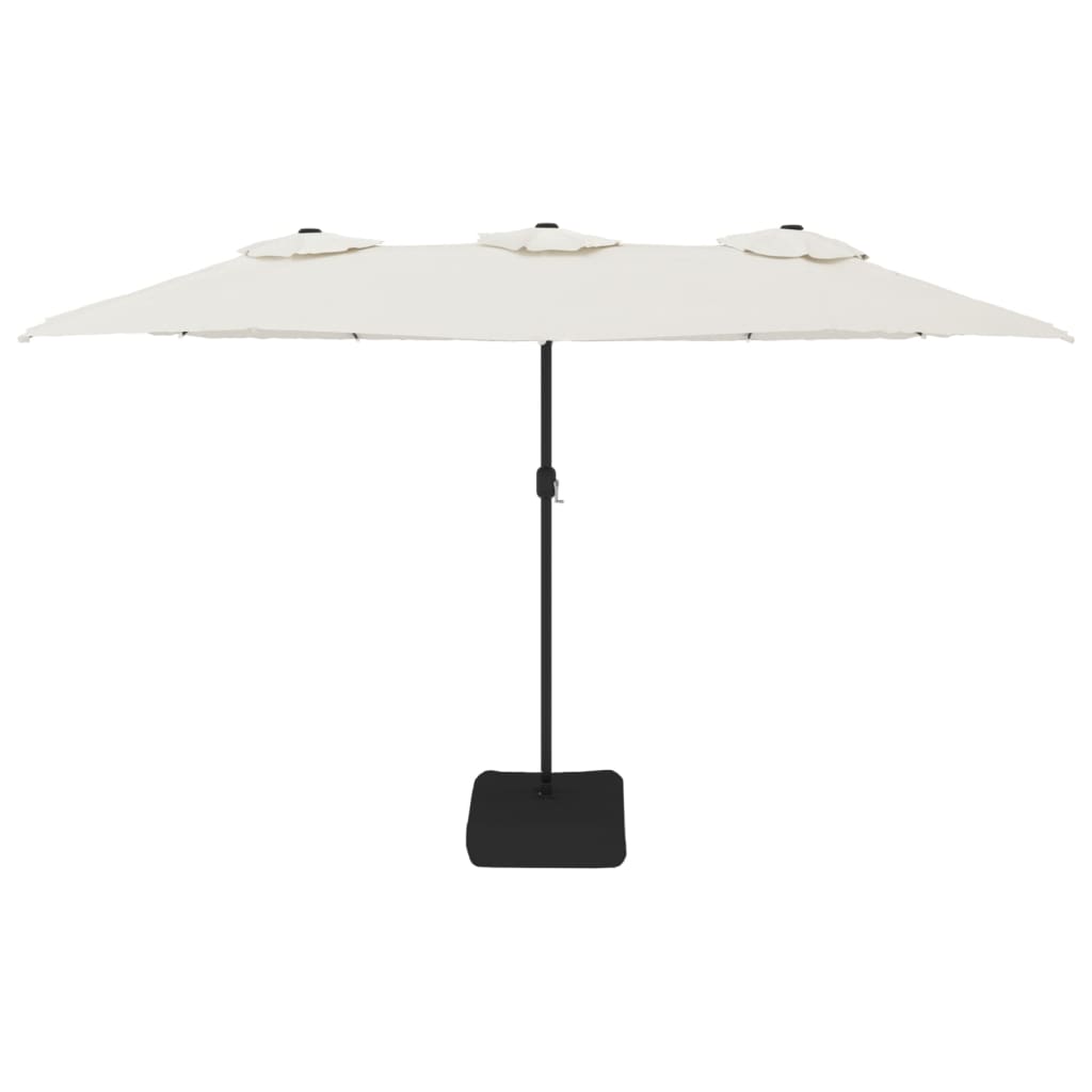 vidaXL Podwójny parasol ogrodowy, piaskowa biel, 449x265 cm