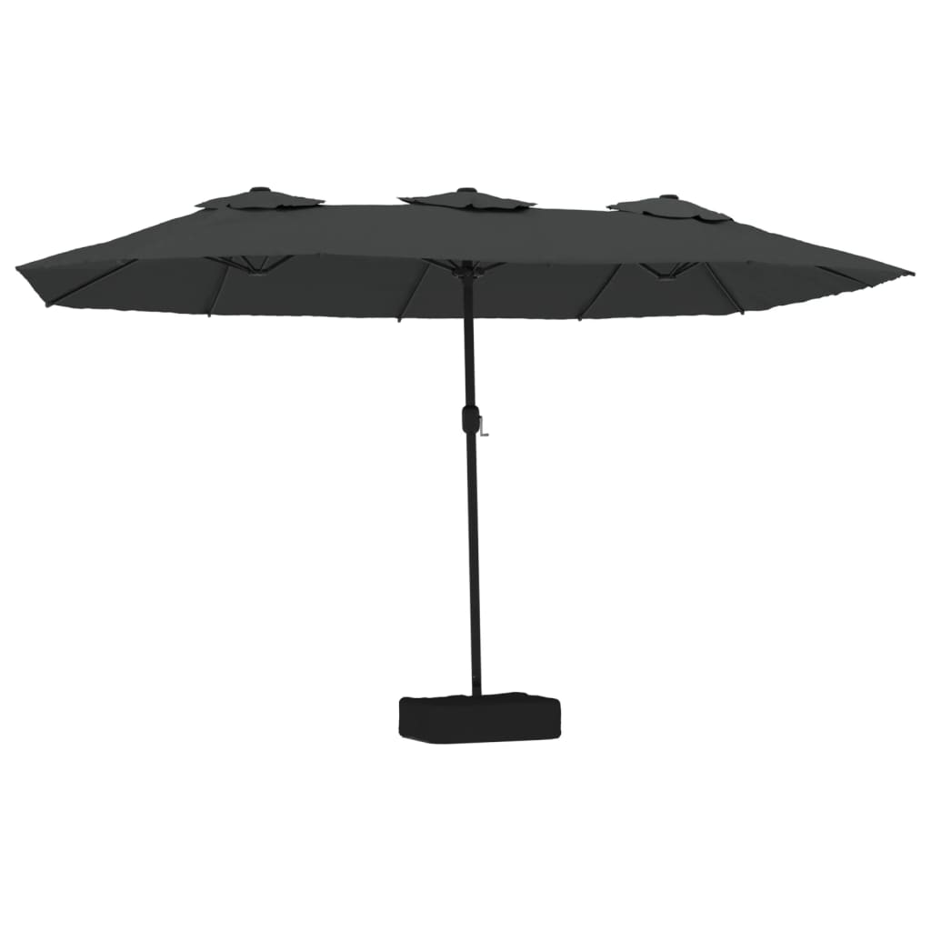 vidaXL Podwójny parasol ogrodowy, antracytowy, 449x265 cm